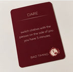 Bad Timing Dare card: switch clothes with the person next to you